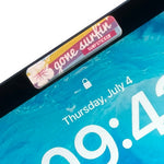Lade das Bild in den Galerie-Viewer, SURFSTICKER Webcam Cover #gonesurfin' from the 3-pack #gonesurfin -  Camera Cover babyblue cover with three lines yellow pink purple and text gone surfin on iPad 10.9 Gen 10 zoom 1 - Privacy Protection for Laptop, Tablet &amp; Smartphone
