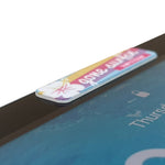 Lade das Bild in den Galerie-Viewer, SURFSTICKER Webcam Cover #gonesurfin' from the 3-pack #gonesurfin -  Camera Cover babyblue cover with three lines yellow pink purple and text gone surfin on iPad 10.9 Gen 10 zoom 2 - Privacy Protection for Laptop, Tablet &amp; Smartphone
