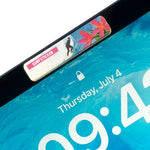 Lade das Bild in den Galerie-Viewer, SURFSTICKER Webcam Cover #surfin'hard from the 3-pack #gonesurfin -  Camera Cover Surfer on wave with flowers iPad 10.9 Gen 10 zoom 1 - Privacy Protection for Laptop, Tablet &amp; Smartphone
